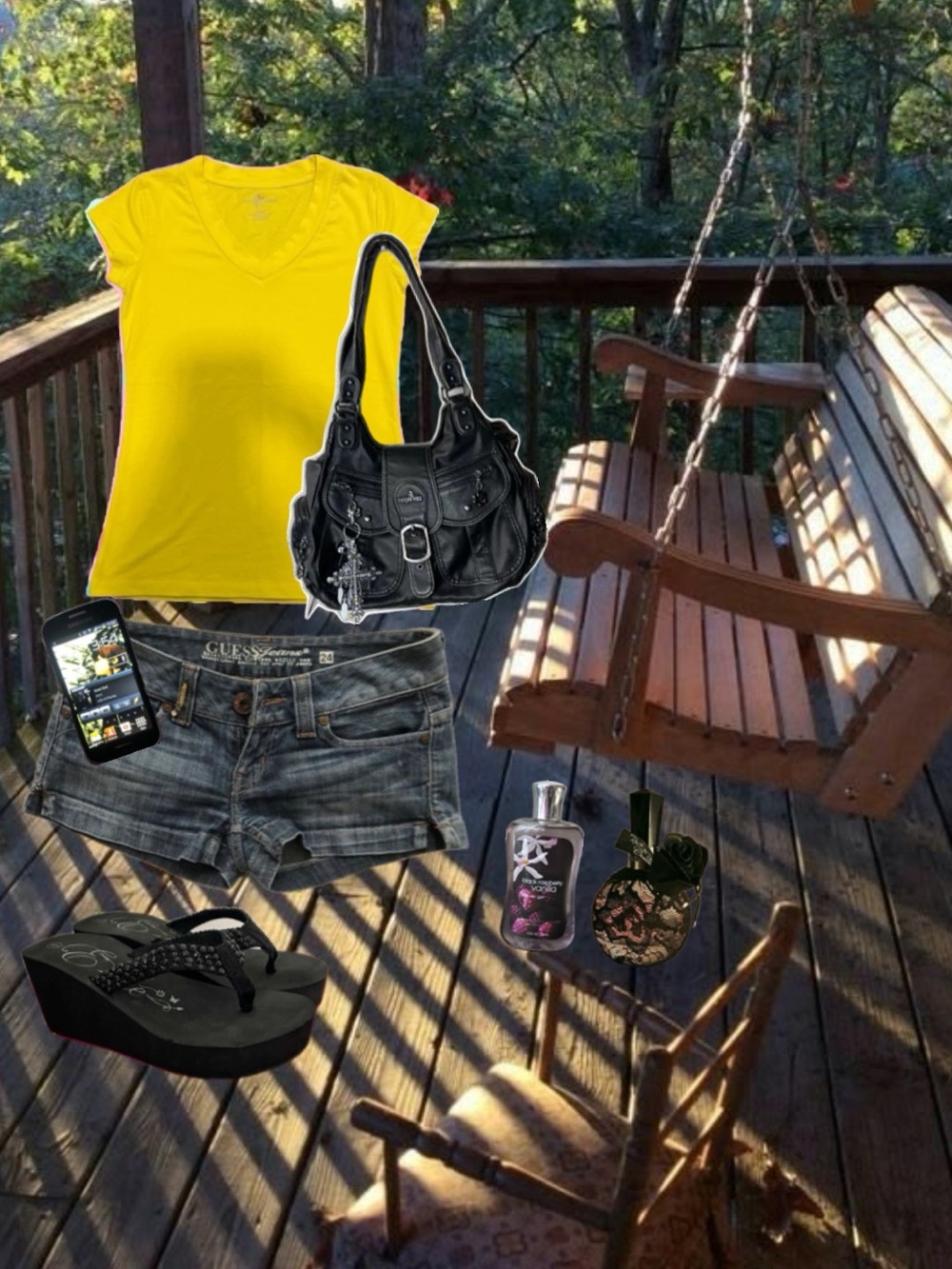 Neon yellow short sleeve shirt